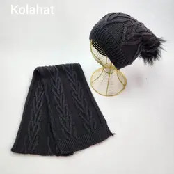 کلاه و شال گردن شیطونی بافت زنانه - عمده (KLT-3314) &ndash; کلاهت