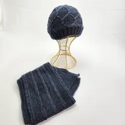 کلاه و شال گردن بافت اعلا - عمده (KLT-3323) – کلاهت