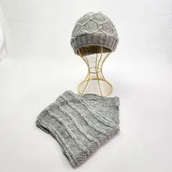 کلاه و شال گردن بافت اعلا - عمده (KLT-3323) – کلاهت