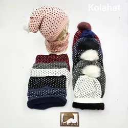 کلاه شال گردن رینگی خالخالی زنانه (KLT-T3365) – کلاهت