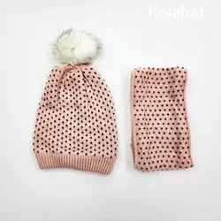کلاه شال گردن رینگی خالخالی زنانه (KLT-T3365) – کلاهت