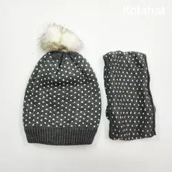 کلاه شال گردن رینگی خالخالی زنانه (KLT-T3365) – کلاهت