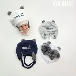 کلاه تریکو دو پوم طرح HELLO - عمده (KLT-3468) &ndash; کلاهت