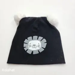 کلاه تریکو بچگانه دو پوم چاپی - عمده (KLT-3477) &ndash; کلاهت