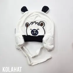 کلاه تریکو گوشدار گلدوزی خرسی - عمده (KLT-3469) &ndash; کلاهت