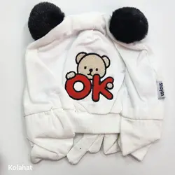 کلاه تریکو دو پوم گلدوزی طرح ok - عمده (KLT-3500) – کلاهت