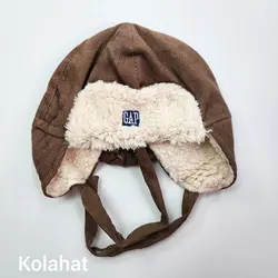 کلاه خلبانی بچگانه مخمل کبریتی - عمده (KLT-3471)
