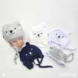 کلاه تریکو بچگانه گلدوزی طرح خرس (KLT-T3475)