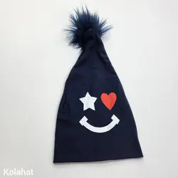کلاه بچگانه شیطونی تریکو طرح لبخند (KLT-T3474) – کلاهت
