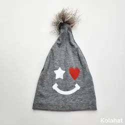 کلاه بچگانه شیطونی تریکو طرح لبخند (KLT-T3474) – کلاهت