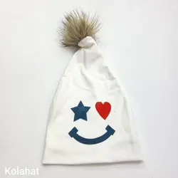 کلاه بچگانه شیطونی تریکو طرح لبخند (KLT-T3474) – کلاهت