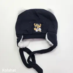کلاه تریکو داخل خز طرح خرسی - عمده (KLT-3484) &ndash; کلاهت