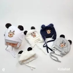 کلاه تریکو دو پوم گوزنی - عمده (KLT-3483) &ndash; کلاهت