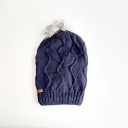 کلاه بافت دخترانه شیطونی پوم دار عمده ( KLT-O177 ) – کلاهت