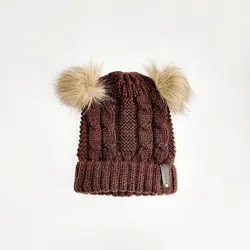 کلاه بافت زنانه لبه دار پوم دار عمده ( KLT-O173 ) – کلاهت