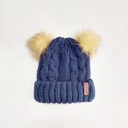 کلاه بافت زنانه لبه دار پوم دار عمده ( KLT-O173 ) – کلاهت