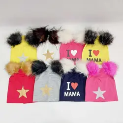 کلاه بچگانه پوم پوم طرح میکس عمده ( KLT-O168 ) &ndash; کلاهت