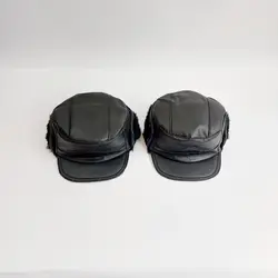 کلاه شکاری چرم مشکی خزدار عمده ( KLT-O149 ) – کلاهت