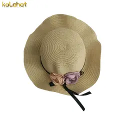 کلاه ساحلی دخترانه کنفی گلدار عمده (KLT-O122) &ndash; کلاهت