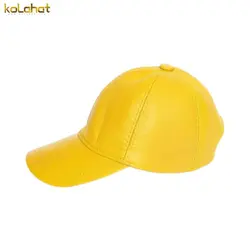 کلاه لبه دار چرم اصل زرد ( KLT-T33 )