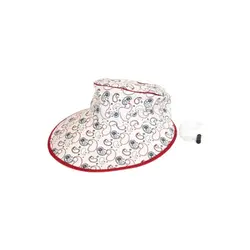آفتابگیر کلاه دار زنانه طرح دار ( KLT-T25 )