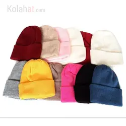 فروش عمده حداقل 12تایی کلاه رنگی ریز بافت کد140 –