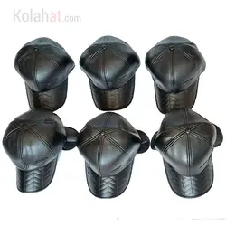 فروش عمده کلاه ضدآب نقابدار چرم زمستانی مردانه کد135