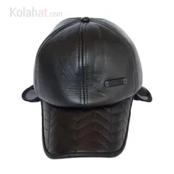 فروش عمده کلاه ضدآب نقابدار چرم زمستانی مردانه کد135
