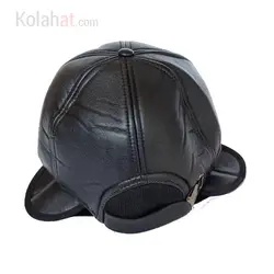 فروش عمده کلاه ضدآب نقابدار چرم زمستانی مردانه کد135