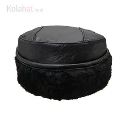 کلاه شکاری چرم طبیعی مشکی ( KLT-T117 ) &ndash; کلاهت