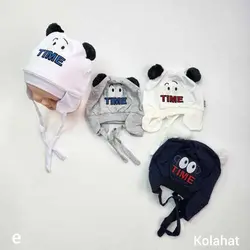 کلاه تریکوی دو پوم طرح TIME - عمده (KLT-3491)