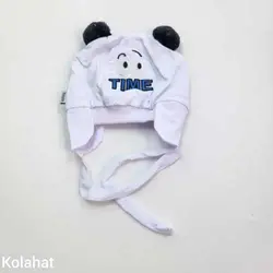 کلاه تریکوی دو پوم طرح TIME - عمده (KLT-3491)