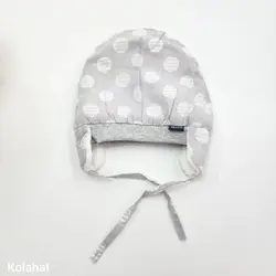 کلاه نخی نوزادی خالخالی - عمده (KLT-3563)