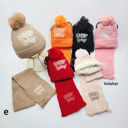 کلاه و شال بچگانه وارداتی - عمده (KLT-3597)