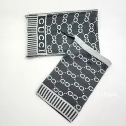 کلاه و شالگردن پسرانه ریز بافت - عمده (KLT-3634)