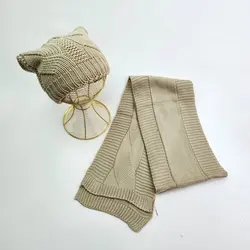 کلاه و شال گردن زنانه شیطونی - عمده (KLT-3642)