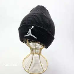 کلاه بافت پسرانه مشکی طرح جردن - عمده (KLT-3639)