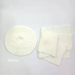 کلاه بافت فرانسوی و شال گردن زنانه - عمده (KLT-3673)