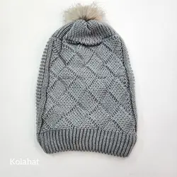 کلاه بافت شیطونی زنانه داخل خز - عمده (KLT-3660)