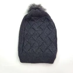 کلاه بافت شیطونی زنانه داخل خز - عمده (KLT-3660)