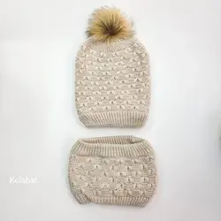 کلاه و رینگ دخترانه داخل خز - عمده (KLT-3682)
