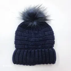 کلاه بافت لبه دار داخل خز - عمده (KLT-3670)