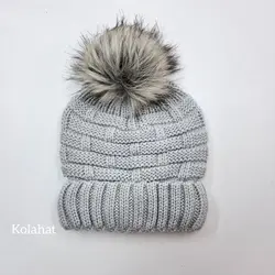 کلاه بافت لبه دار داخل خز - عمده (KLT-3670)