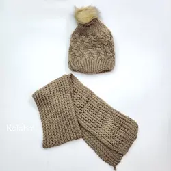 کلاه و شالگردن بچگانه - عمده (KLT-3668)