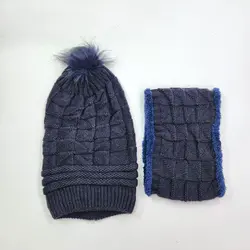 کلاه و شال رینگی داخل خز زنانه - عمده (KLT-3691)
