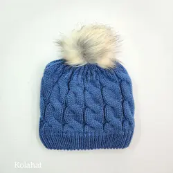 کلاه بافت پوم دار بچگانه - عمده (KLT-3801)