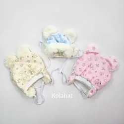 کلاه مخمل بچگانه داخل خز - عمده (KLT-3779)