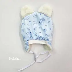کلاه مخمل بچگانه داخل خز - عمده (KLT-3779)