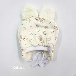 کلاه مخمل بچگانه داخل خز - عمده (KLT-3779)