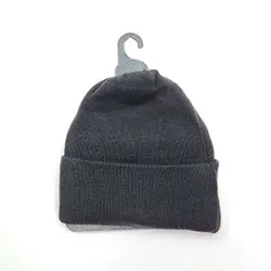 کلاه بافت مردانه ساده مشکی